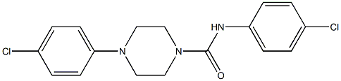 N,4-bis(4-chlorophenyl)piperazine-1-carboxamide Struktur