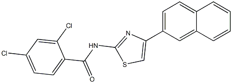 2,4-dichloro-N-(4-naphthalen-2-yl-1,3-thiazol-2-yl)benzamide Struktur