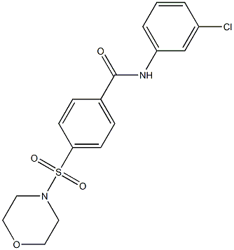 N-(3-chlorophenyl)-4-morpholin-4-ylsulfonylbenzamide Struktur