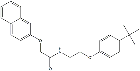 N-[2-(4-tert-butylphenoxy)ethyl]-2-naphthalen-2-yloxyacetamide Struktur