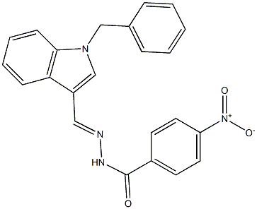 N-[(E)-(1-benzylindol-3-yl)methylideneamino]-4-nitrobenzamide Struktur