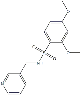 2,4-dimethoxy-N-(pyridin-3-ylmethyl)benzenesulfonamide Struktur