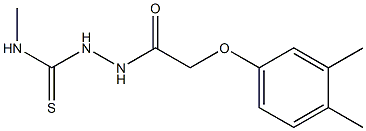 1-[[2-(3,4-dimethylphenoxy)acetyl]amino]-3-methylthiourea Struktur