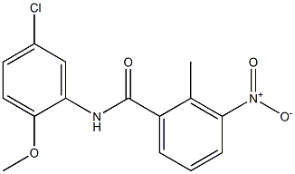 N-(5-chloro-2-methoxyphenyl)-2-methyl-3-nitrobenzamide Struktur