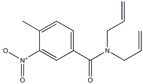 4-methyl-3-nitro-N,N-bis(prop-2-enyl)benzamide Struktur