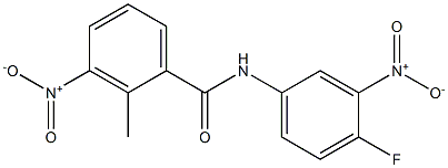 N-(4-fluoro-3-nitrophenyl)-2-methyl-3-nitrobenzamide Struktur