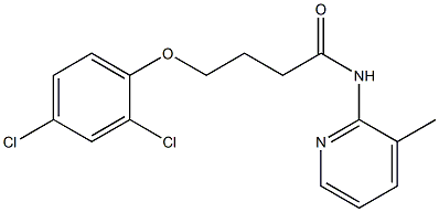 4-(2,4-dichlorophenoxy)-N-(3-methylpyridin-2-yl)butanamide Struktur