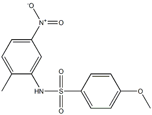 4-methoxy-N-(2-methyl-5-nitrophenyl)benzenesulfonamide Struktur