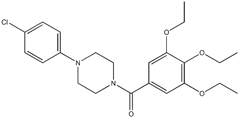 [4-(4-chlorophenyl)piperazin-1-yl]-(3,4,5-triethoxyphenyl)methanone Struktur