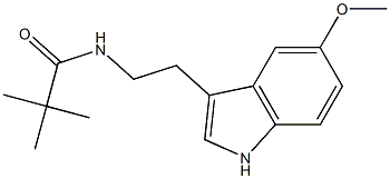 N-[2-(5-methoxy-1H-indol-3-yl)ethyl]-2,2-dimethylpropanamide Struktur