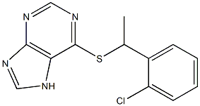 6-[1-(2-chlorophenyl)ethylsulfanyl]-7H-purine Struktur