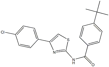 4-tert-butyl-N-[4-(4-chlorophenyl)-1,3-thiazol-2-yl]benzamide Struktur