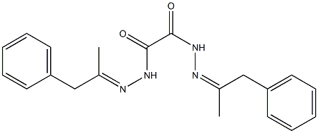 N,N'-bis[(Z)-1-phenylpropan-2-ylideneamino]oxamide Struktur