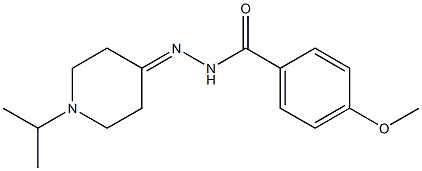 4-methoxy-N-[(1-propan-2-ylpiperidin-4-ylidene)amino]benzamide Struktur