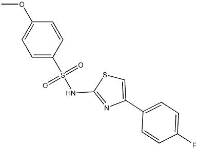 N-[4-(4-fluorophenyl)-1,3-thiazol-2-yl]-4-methoxybenzenesulfonamide Struktur