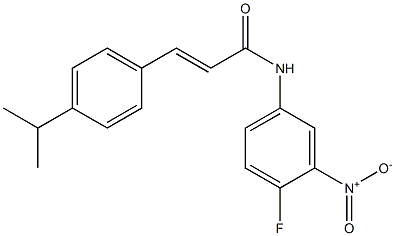 (E)-N-(4-fluoro-3-nitrophenyl)-3-(4-propan-2-ylphenyl)prop-2-enamide Struktur