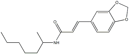 (E)-3-(1,3-benzodioxol-5-yl)-N-heptan-2-ylprop-2-enamide Struktur