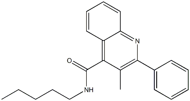 3-methyl-N-pentyl-2-phenylquinoline-4-carboxamide Struktur