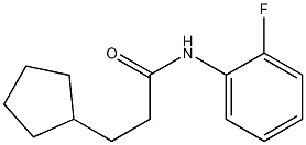 3-cyclopentyl-N-(2-fluorophenyl)propanamide Struktur