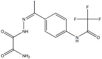 N'-[(Z)-1-[4-[(2,2,2-trifluoroacetyl)amino]phenyl]ethylideneamino]oxamide Struktur