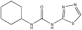 1-cyclohexyl-3-(1,3,4-thiadiazol-2-yl)urea Struktur