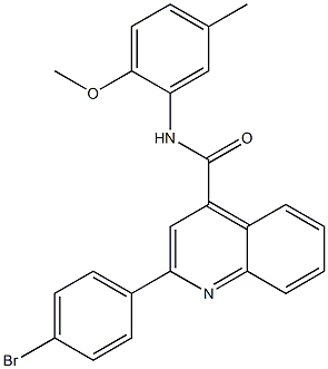 2-(4-bromophenyl)-N-(2-methoxy-5-methylphenyl)quinoline-4-carboxamide Struktur