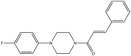 (E)-1-[4-(4-fluorophenyl)piperazin-1-yl]-3-phenylprop-2-en-1-one Struktur