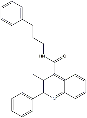 3-methyl-2-phenyl-N-(3-phenylpropyl)quinoline-4-carboxamide Struktur