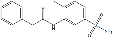 N-(2-methyl-5-sulfamoylphenyl)-2-phenylacetamide Struktur