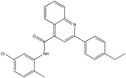 N-(5-chloro-2-methylphenyl)-2-(4-ethylphenyl)quinoline-4-carboxamide Struktur