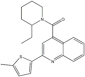 (2-ethylpiperidin-1-yl)-[2-(5-methylthiophen-2-yl)quinolin-4-yl]methanone Struktur