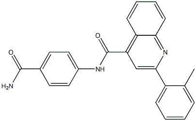 N-(4-carbamoylphenyl)-2-(2-methylphenyl)quinoline-4-carboxamide Struktur