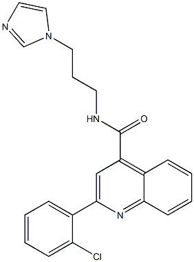 2-(2-chlorophenyl)-N-(3-imidazol-1-ylpropyl)quinoline-4-carboxamide Struktur