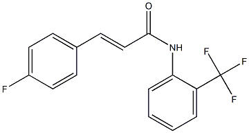 (E)-3-(4-fluorophenyl)-N-[2-(trifluoromethyl)phenyl]prop-2-enamide Struktur