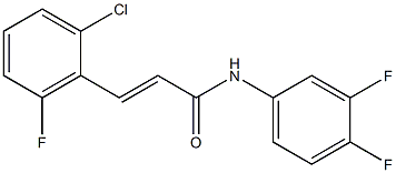 (E)-3-(2-chloro-6-fluorophenyl)-N-(3,4-difluorophenyl)prop-2-enamide Struktur