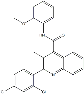 2-(2,4-dichlorophenyl)-N-(2-methoxyphenyl)-3-methylquinoline-4-carboxamide Struktur