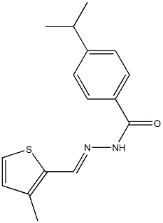 N-[(E)-(3-methylthiophen-2-yl)methylideneamino]-4-propan-2-ylbenzamide Struktur