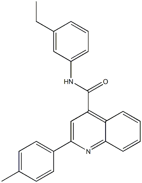 N-(3-ethylphenyl)-2-(4-methylphenyl)quinoline-4-carboxamide Struktur