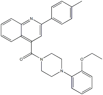 [4-(2-ethoxyphenyl)piperazin-1-yl]-[2-(4-methylphenyl)quinolin-4-yl]methanone Struktur