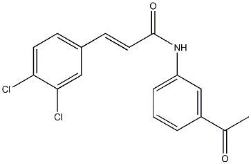 (E)-N-(3-acetylphenyl)-3-(3,4-dichlorophenyl)prop-2-enamide Struktur