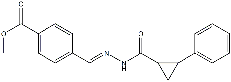 methyl 4-[(E)-[(2-phenylcyclopropanecarbonyl)hydrazinylidene]methyl]benzoate Struktur