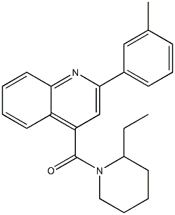 (2-ethylpiperidin-1-yl)-[2-(3-methylphenyl)quinolin-4-yl]methanone Struktur