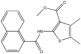 methyl 4,5-dimethyl-2-(naphthalene-1-carbonylamino)thiophene-3-carboxylate Struktur