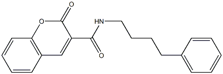 2-oxo-N-(4-phenylbutyl)chromene-3-carboxamide Struktur