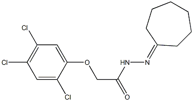 N-(cycloheptylideneamino)-2-(2,4,5-trichlorophenoxy)acetamide Struktur