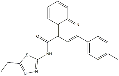 N-(5-ethyl-1,3,4-thiadiazol-2-yl)-2-(4-methylphenyl)quinoline-4-carboxamide Struktur