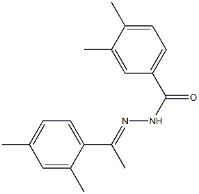 N-[(E)-1-(2,4-dimethylphenyl)ethylideneamino]-3,4-dimethylbenzamide Struktur