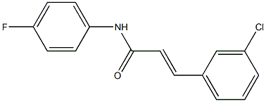 (E)-3-(3-chlorophenyl)-N-(4-fluorophenyl)prop-2-enamide Struktur