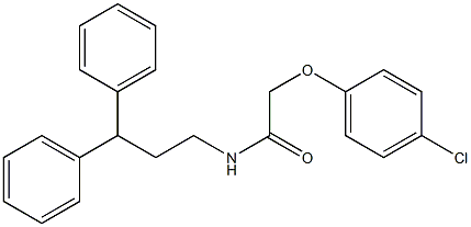 2-(4-chlorophenoxy)-N-(3,3-diphenylpropyl)acetamide Struktur