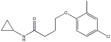 4-(4-chloro-2-methylphenoxy)-N-cyclopropylbutanamide Struktur